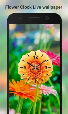 Flower Clock Live Wallpaper android App screenshot 1