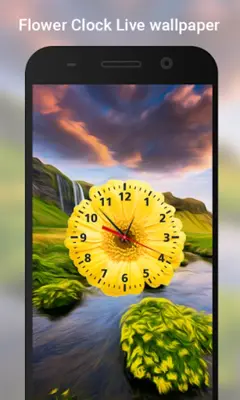 Flower Clock Live Wallpaper android App screenshot 3