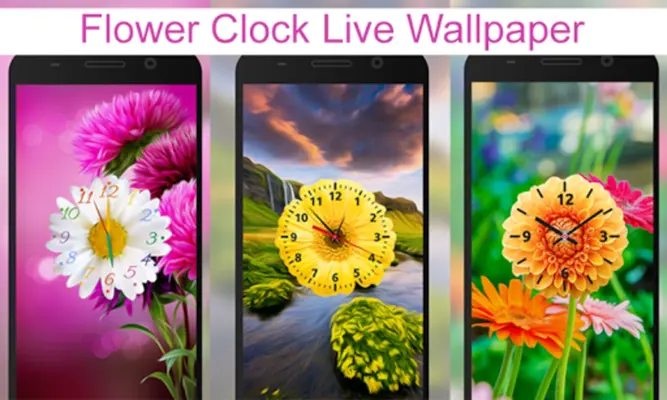 Flower Clock Live Wallpaper android App screenshot 6